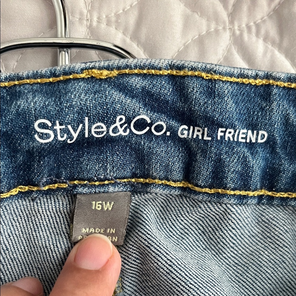 Style & Co. Blue Girlfriend Jeans
